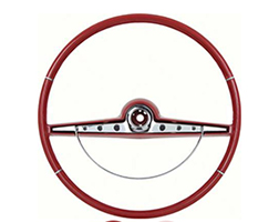 1963 IMPALA STEERING WHEEL WITH HORN, STANDARD, SS, RED (ea)