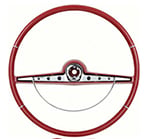 1963 IMPALA STEERING WHEEL WITH HORN, STANDARD, SS, RED (ea)