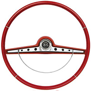 1963 IMPALA STEERING WHEEL WITH HORN, STANDARD, SS, RED (ea)