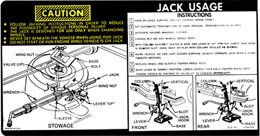 1975-76 JACKING INSTRUCTIONS, EXCEPT CONV.